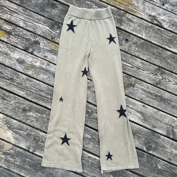 Pistola Giselle Pull-On Sweater Pants Green Star Print Size XS P6153HCS EUC - Picture 1 of 9